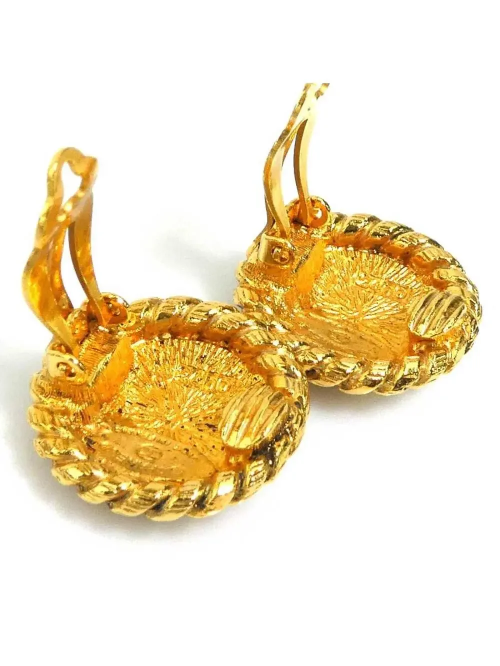 Auth Chanel Cc Logo Clip On Earrings #303051C31B
